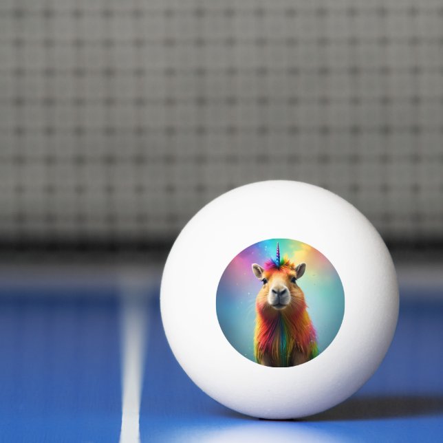 Prismhorn: Regnbåge Capybaraicorn Pingisboll (Netto)