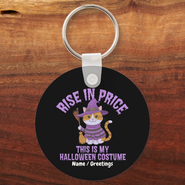 Prisökning Rollig Halloween-kostym Häxa Katt Nyckelring (Framsida)