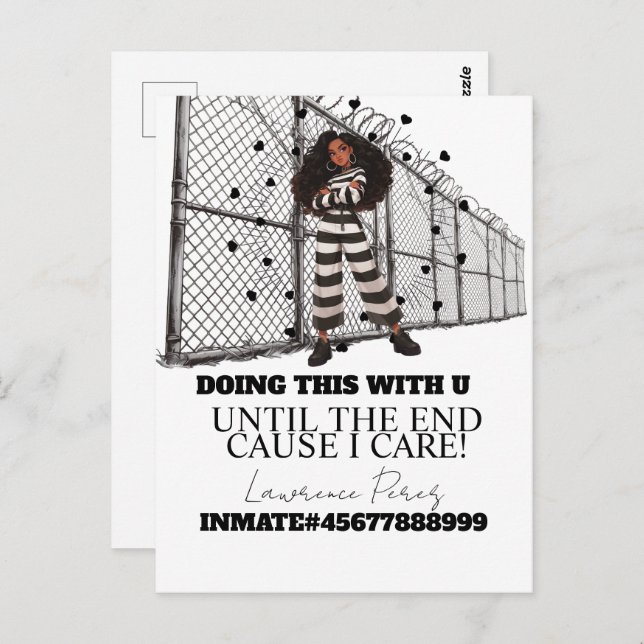 Prison Cards Long Distance Doing Time Vykort (Fram/baksida)