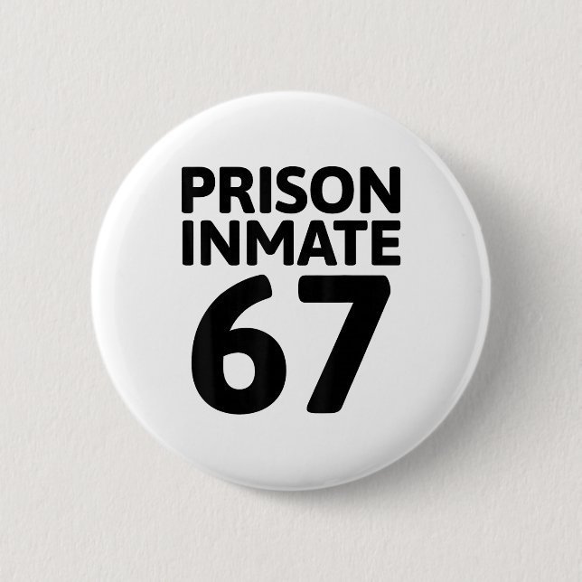 Prison Inmate 67 Halloween Meme Costume Jail Priso Knapp (Framsida)