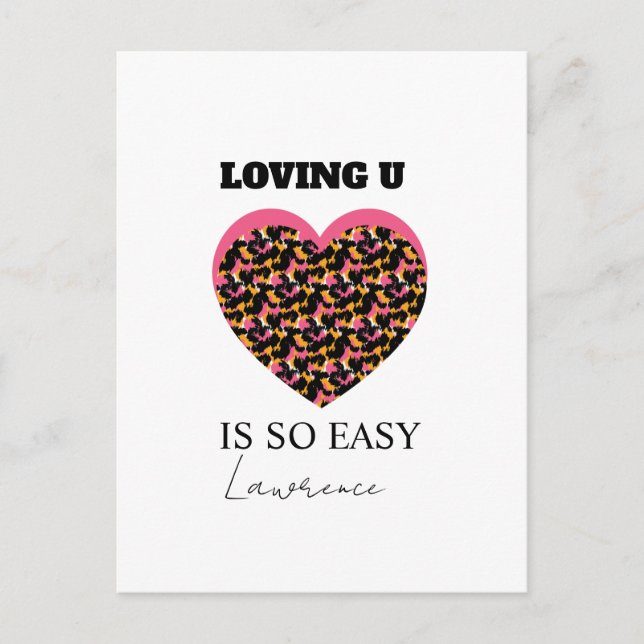 Prison Long Distance Cute Heart Love Vykort (Framsida)