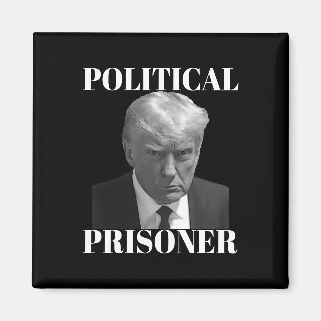 Prisoner Donald J. Trump Black &amp; White Mugshot Magnet (Framsidan)