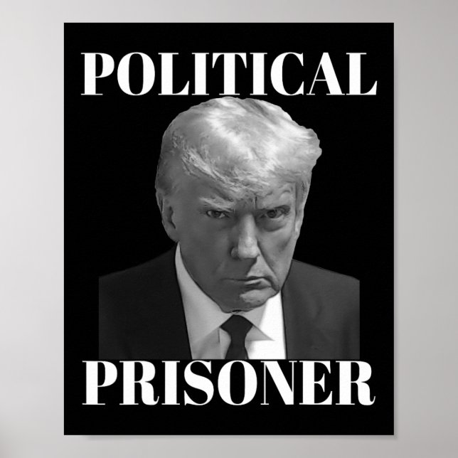 Prisoner Donald J. Trump Black &amp; White Mugshot Poster (Framsidan)