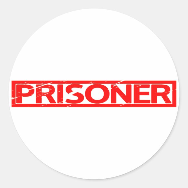 Prisoner Frimärke Runt Klistermärke (Framsida)