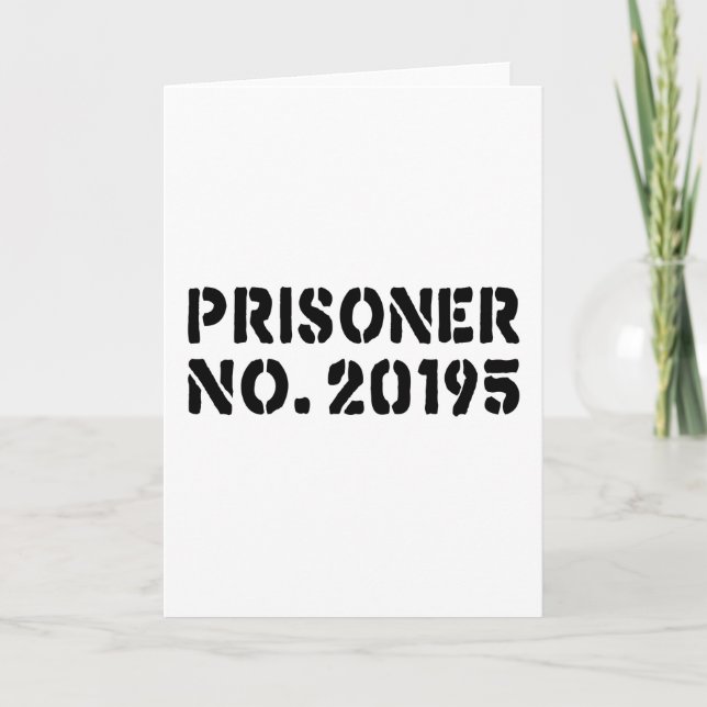 Prisoner No. 20195 Kort (Framsida)