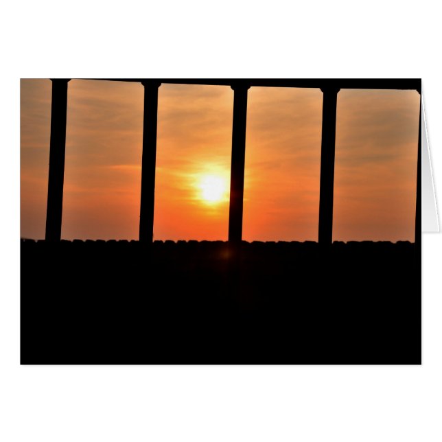 Prisoner sol hälsningskort (Framsidan Horizontal)