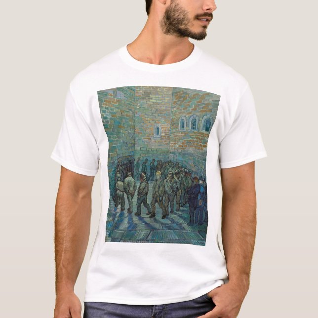 Prisoners Exercising 1890 by Vincent van Gogh T Shirt (Framsida)