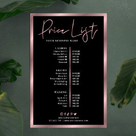 PrisPoster för elegant Black & Ro Guld-tjänster Poster