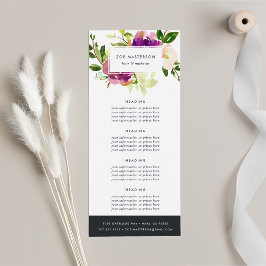 Prissättning/Blommigt för högfärgsfärger i bloomlo Reklamkort