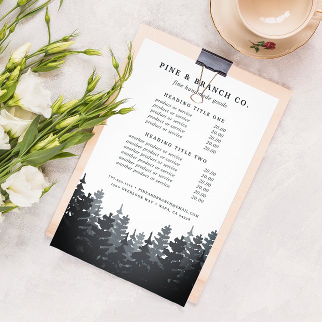 Prissättning och service för vinterskog flygblad (Skapare uppladdad)