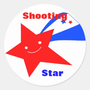 Prisstift för Red, White och Blue Star Runt Klistermärke