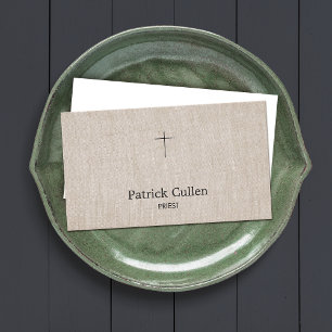Prist- eller Pastor-Crucifix Visitkort