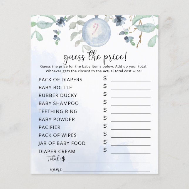 Prist gissningsspel för vinter (Framsida)