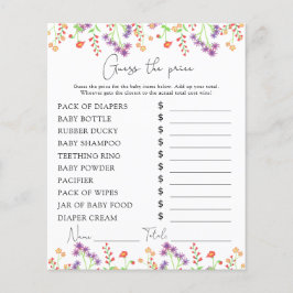 Prist gissningsspel för Wildblommor