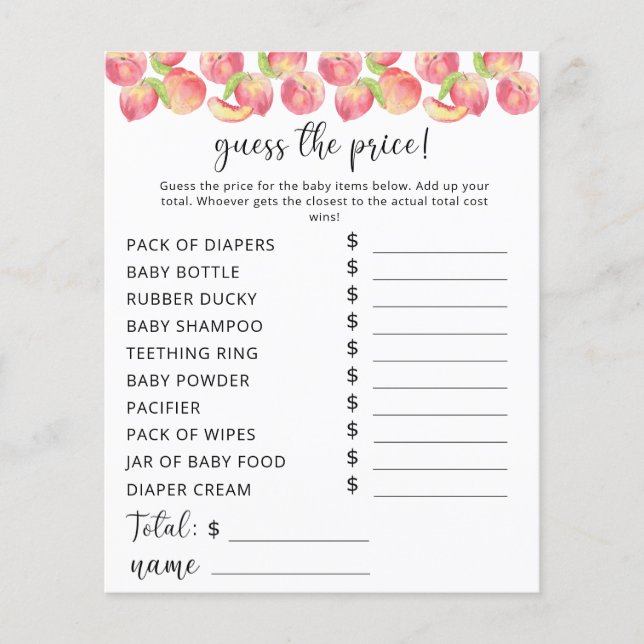 Prist gungningsspel för vattenfärg (Framsida)