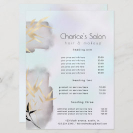 Prist kort för luxuriöst Guld Bamboo Salon-kort