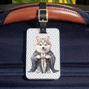 Prist Kung Siberian husky Hund Bagagebricka