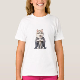 Prist Kung Siberian husky Hund T Shirt