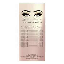 Prist liststreckstillägg Makeup Champaigne Reklamkort