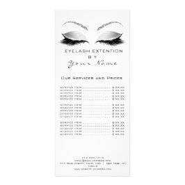 Prist liststreckstillägg Makeup White Silver Reklamkort