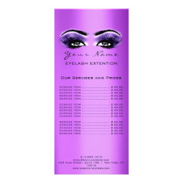 Prist liststrecktillägg Makeup Lila Violet Reklamkort