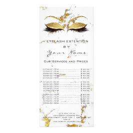 Prist listutslag, tillägg Vit marble Guld Reklamkort