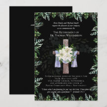 Prist Pastor Deacon Minister Pension Inbjudningsko