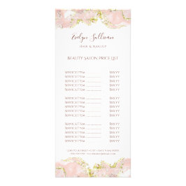 prist rackkort för rosa marbling-design reklamkort