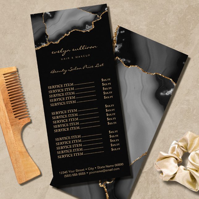 prist rackkort för svart guld- reklamkort (Skapare uppladdad)