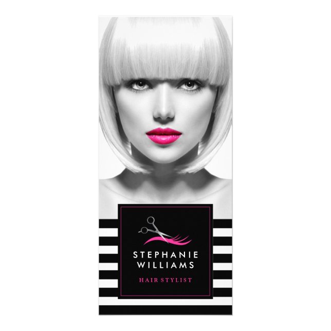 Prist rasterkort för Chic hårstråle Reklamkort (Framsidan)