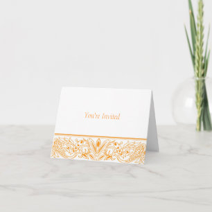 Pristina Orange Notecards Inbjudan