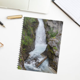 Pristine Waterfall Landscape Photo Anteckningsbok