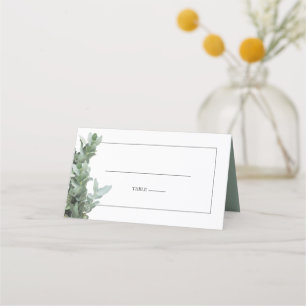 Pristortet Silver-dollar Eucalyptus Bröllop Placeringskort