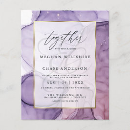 Prisvärd Bröllop Chic Lavender Ro Abstrakt Bläck