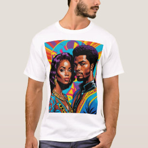 Prisvärd, färgstark kulturkonst T-Shirt