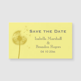 Prisvärd Gult Dandelion Spara datum magneter