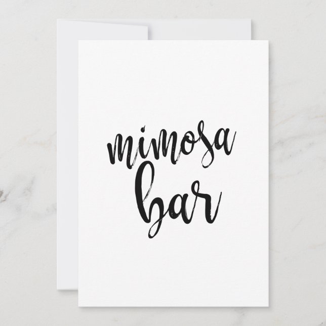 Prisvärd Mimosa Bar-kalligrafiskylt (Framsida)