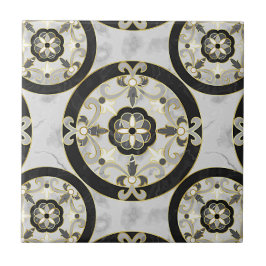 Prisvärda plattor för svart och guld kakelplatta