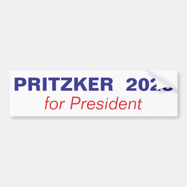 Pritzker 2028 for President Bildekal (Framsidan)