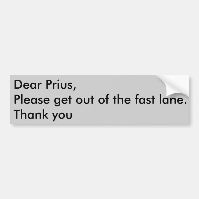 Prius i fastalanen bildekal (Framsidan)