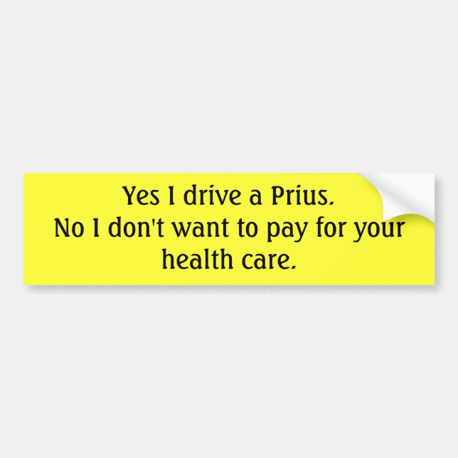 Prius Körande Kapitalist Bildekal (Framsidan)