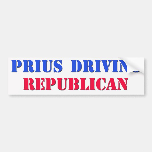 priusdrivingrepublican bildekal (Framsidan)