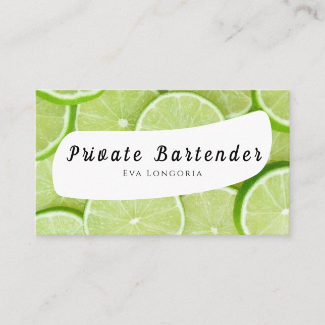 Privat Bartender Namnkort (Framsida)