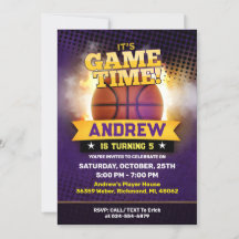 Privat basketboll, födelsedagsinbjudan - sport