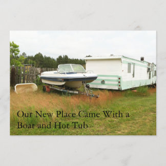 Privat byte av Adress-kort: Boat and Hett Tub Meddelande