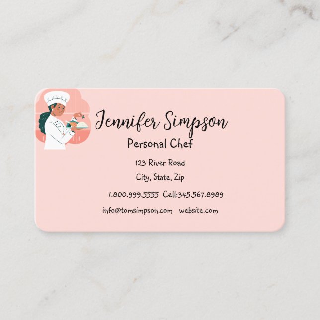 Privat Chef Cook Baker Private Visitkort (Framsida)