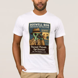 Privat detektiv Roswell Utomjordingars Retro 1950 T Shirt