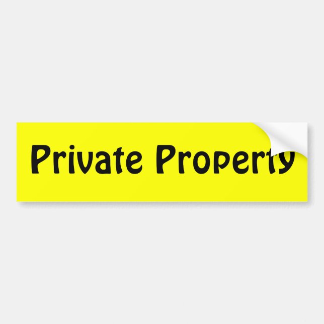 Privat egendom bildekal (Framsidan)