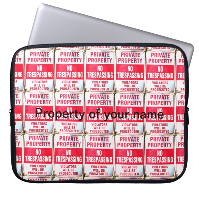 privat egendom personlig-sleeve laptop fodral (Framsidan)