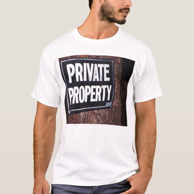privat egendom t shirt (Framsida)
